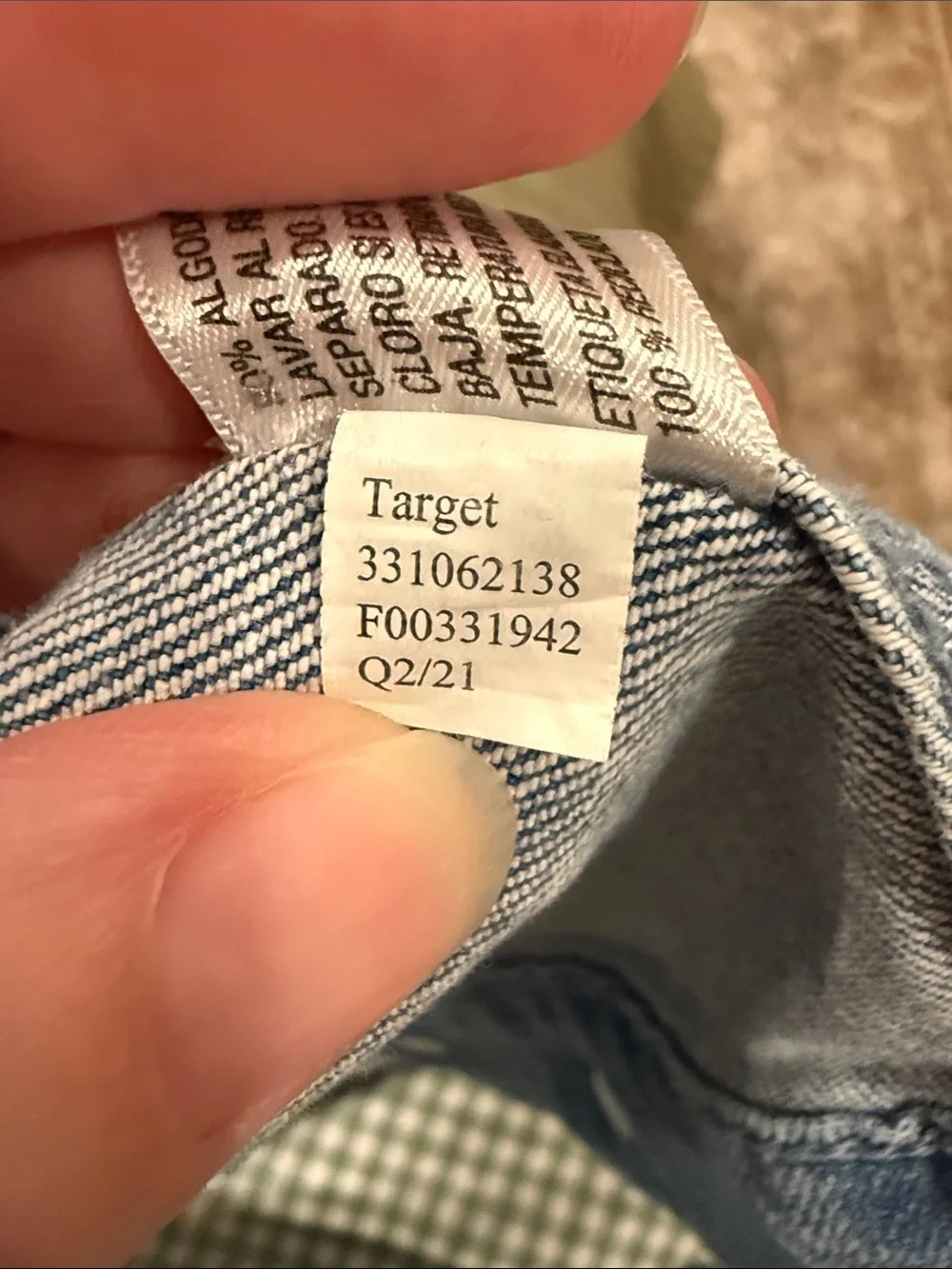 Wild Fable Light Blue Checkered Denim Jacket Size Medium
